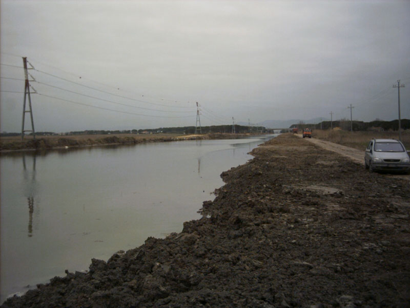 Vista del canale dopo la regolarizzazione della sezione