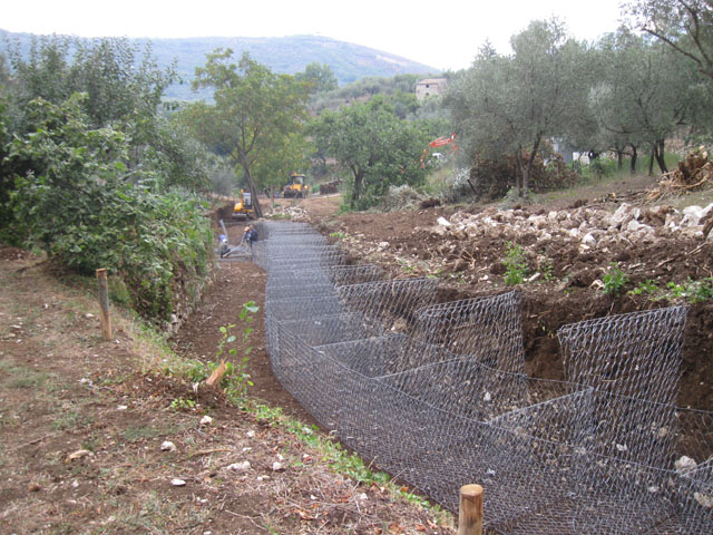 Preparazione dei gabbioni