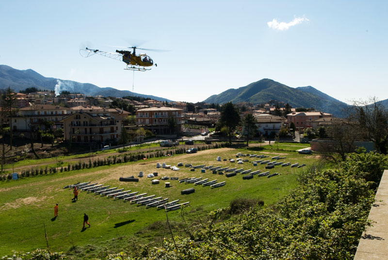 Carico del materiale dal campo base